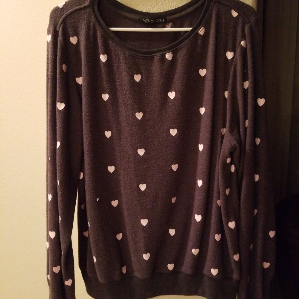 Wildfox Essential Hearts Sweater